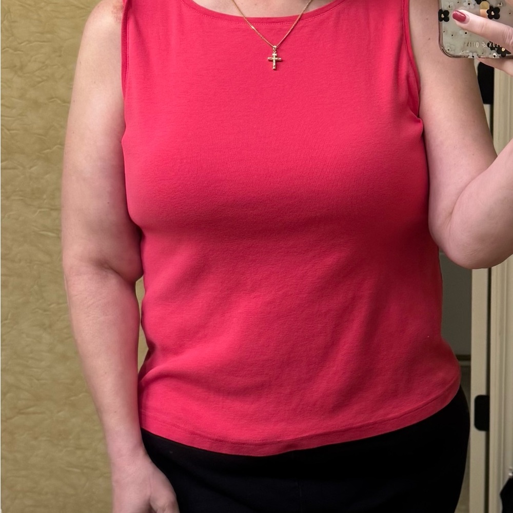 🟣 Karen Scott Vibrant Pink Tank Top